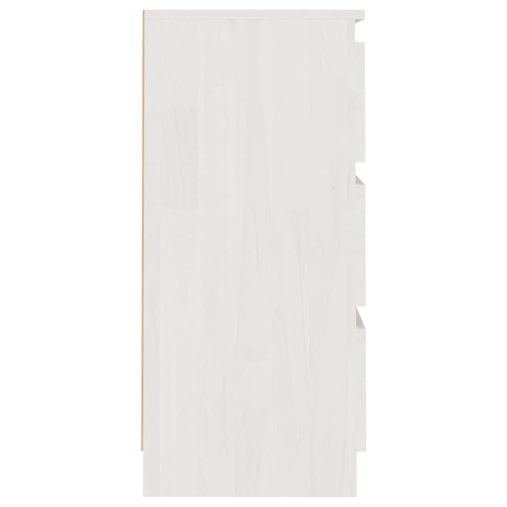 Nattbord Sengbord Hvit 40x29,5x64 cm heltre furu