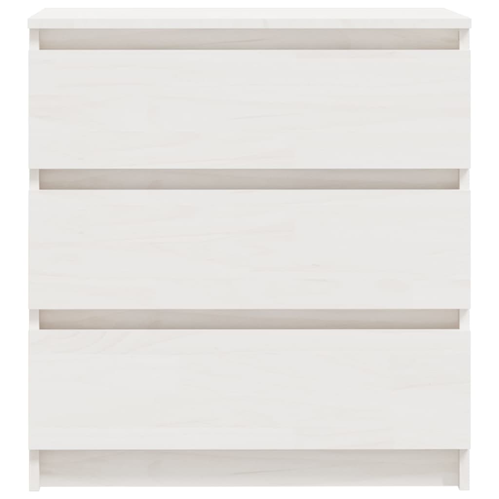 Nattbord Sengbord Hvit 60x36x64 cm heltre furu