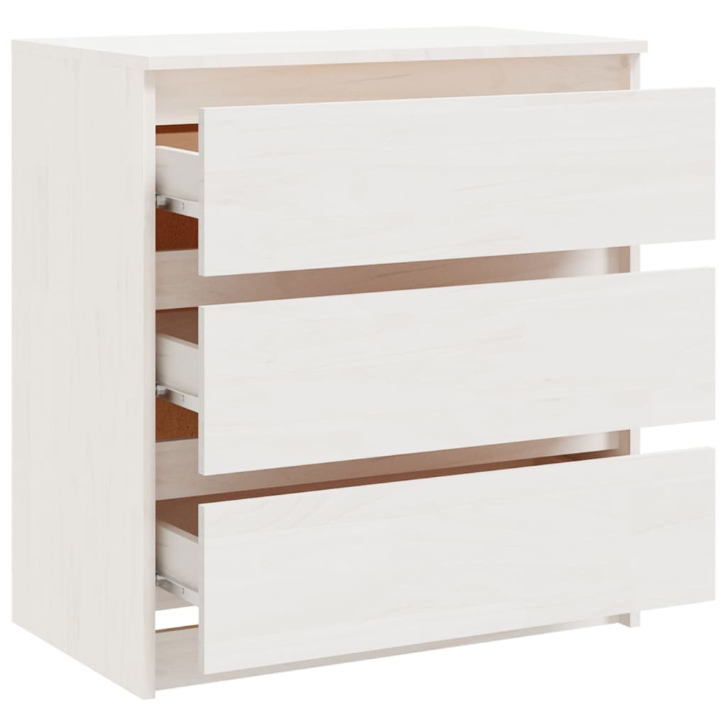 Nattbord Sengbord Hvit 60x36x64 cm heltre furu