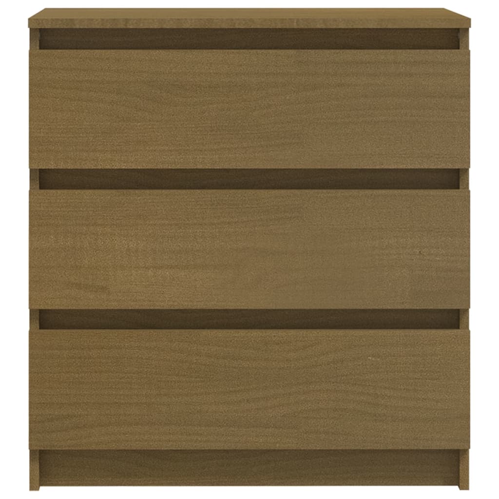 Nattbord Sengbord Honningbrun 60x36x64 cm heltre furu