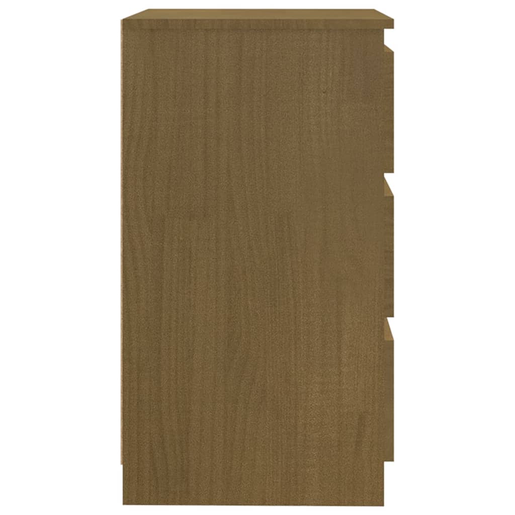 Nattbord Sengbord Honningbrun 60x36x64 cm heltre furu