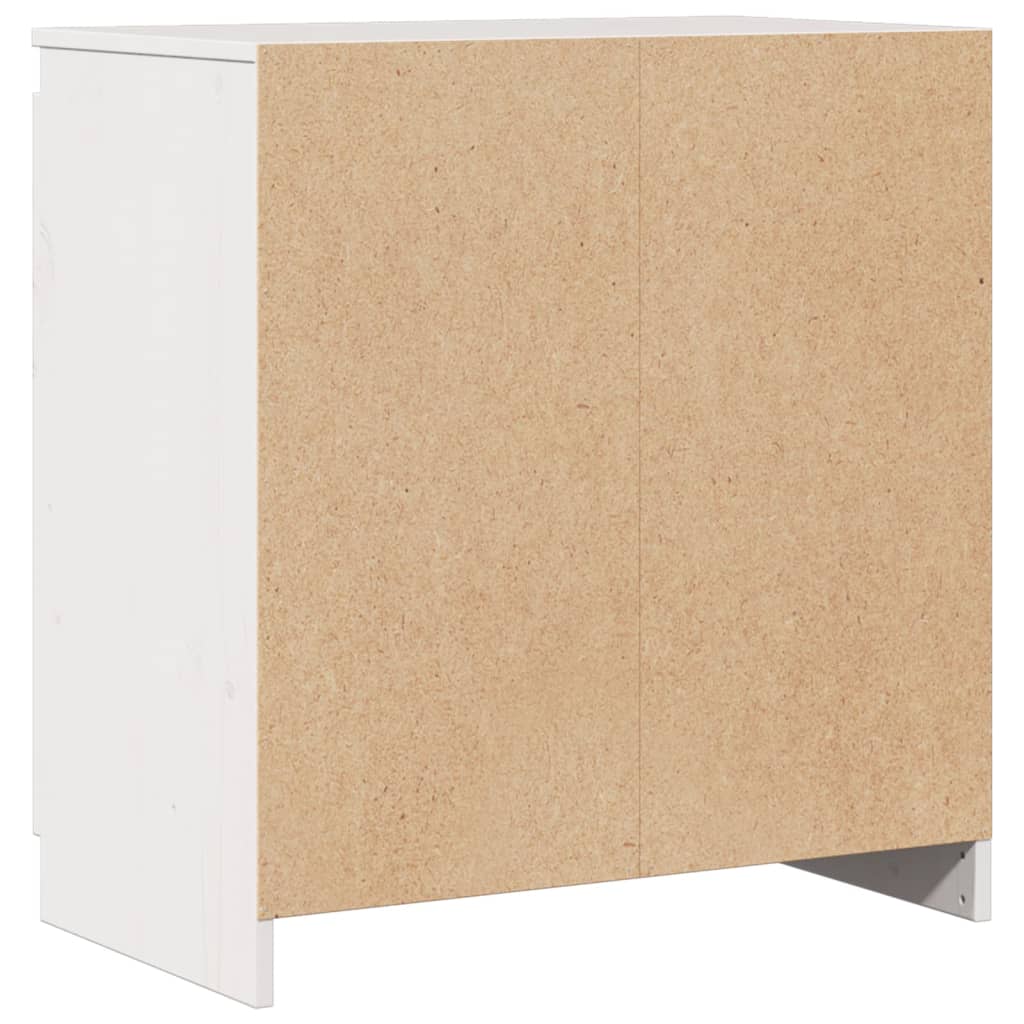 Skap Hvit 60x36x65 cm heltre furu