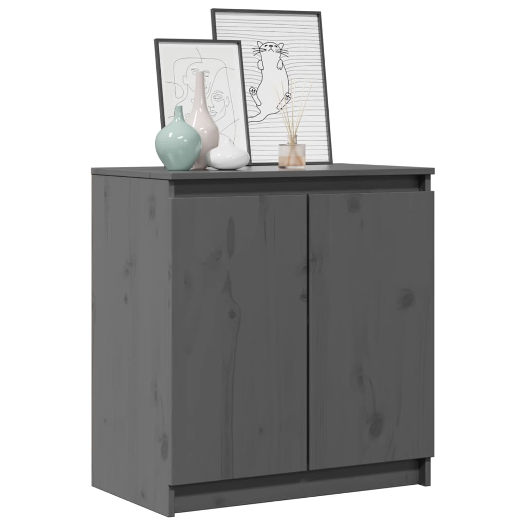 Skap Grå 60x36x65 cm heltre furu