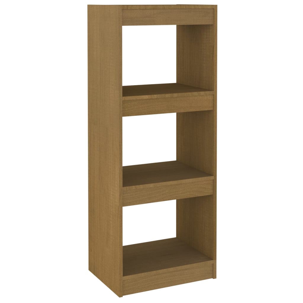 Bokhylle Honningbrun Romdeler 40x30x103,5 cm heltre furu