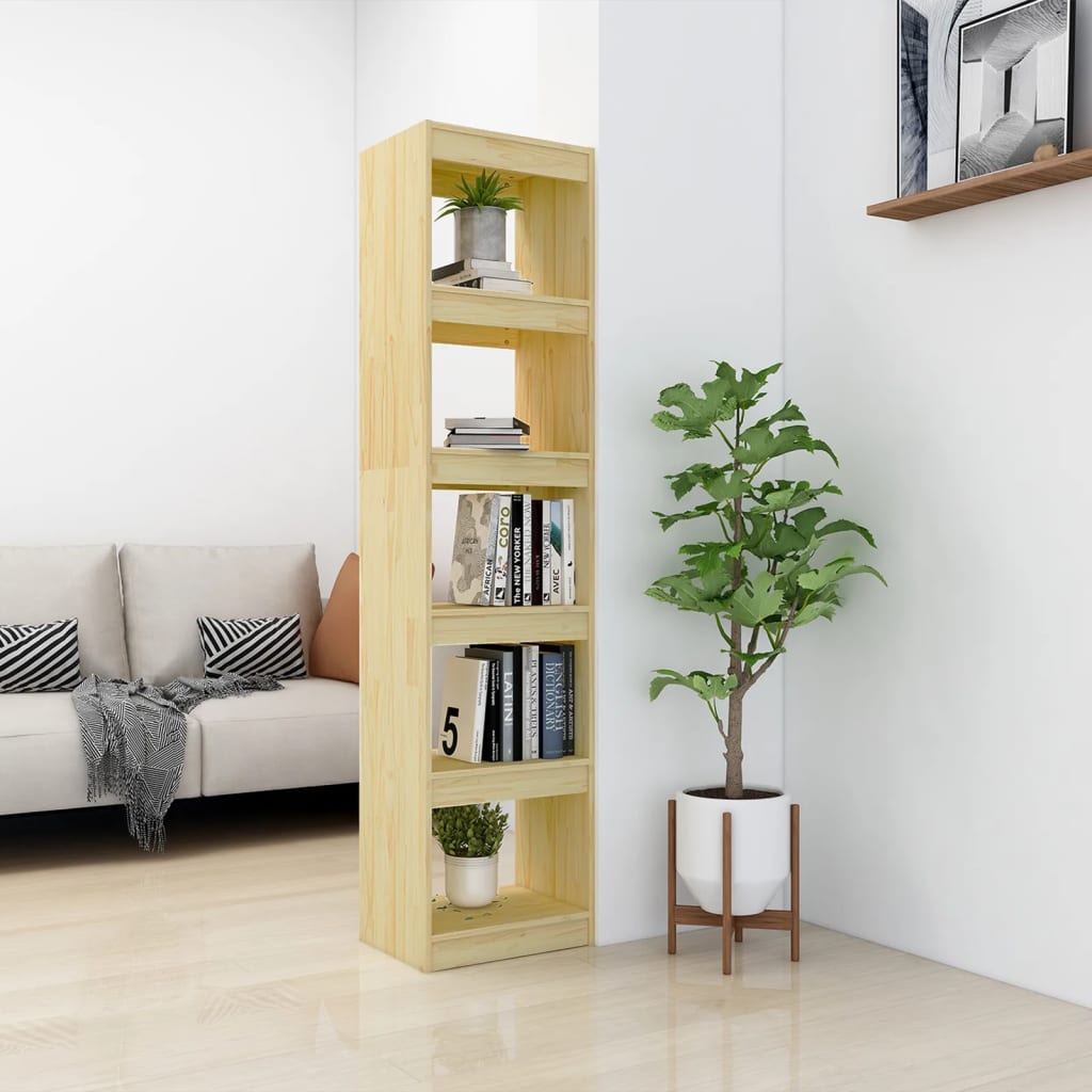 Bokhylle DIV. Romdeler 40x30x167,5 cm heltre furu