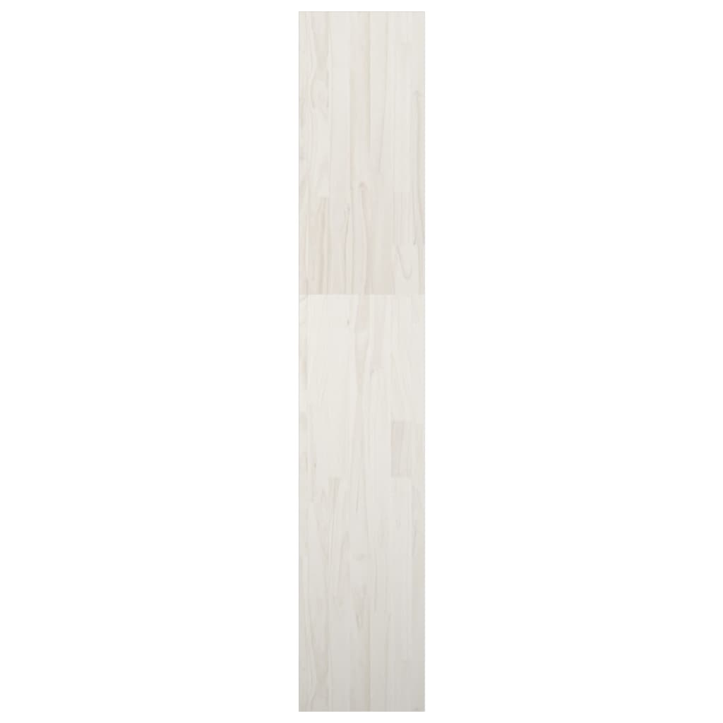 Bokhylle Hvit Romdeler 40x30x167,5 cm heltre furu