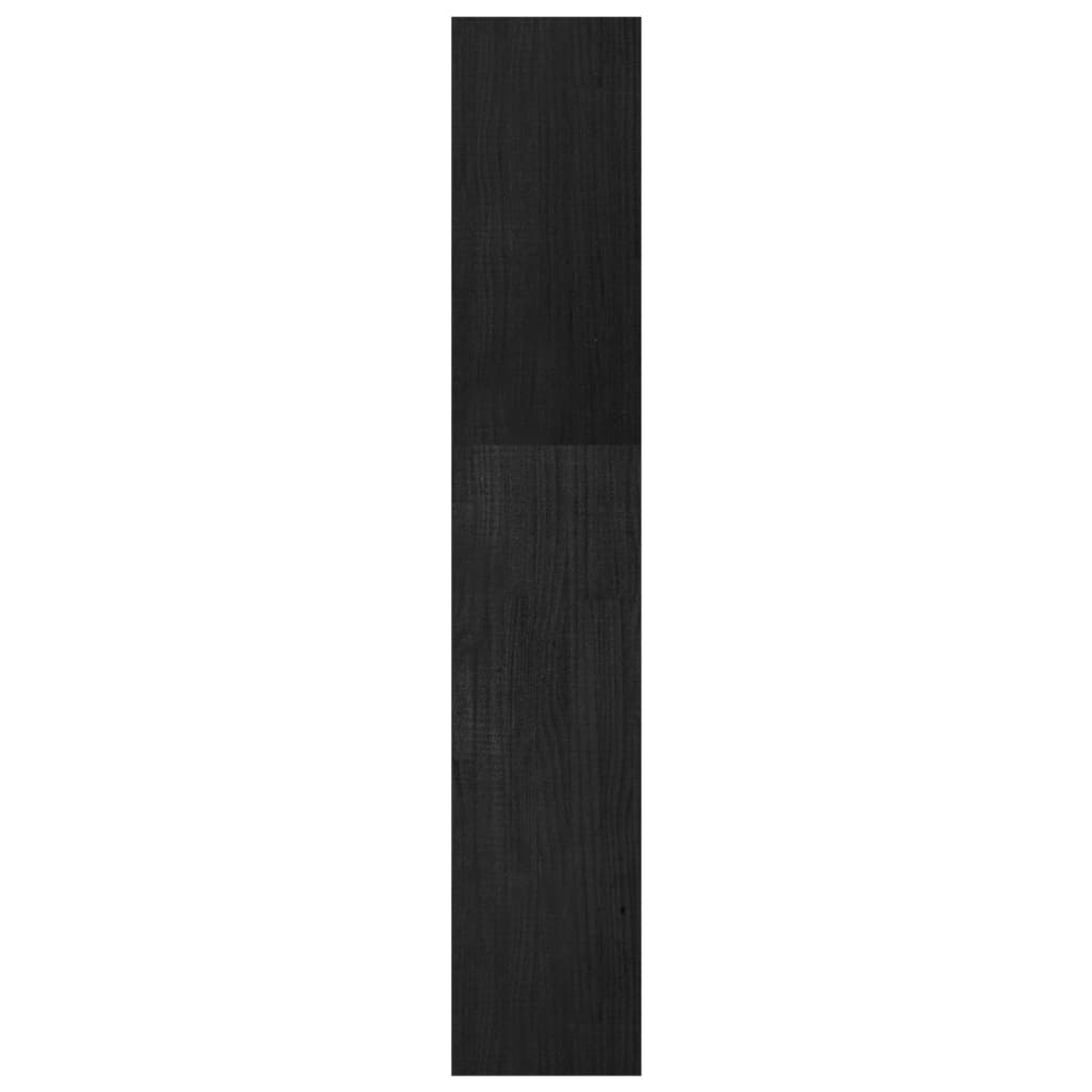 Bokhylle Svart Romdeler 40x30x167,5 cm heltre furu