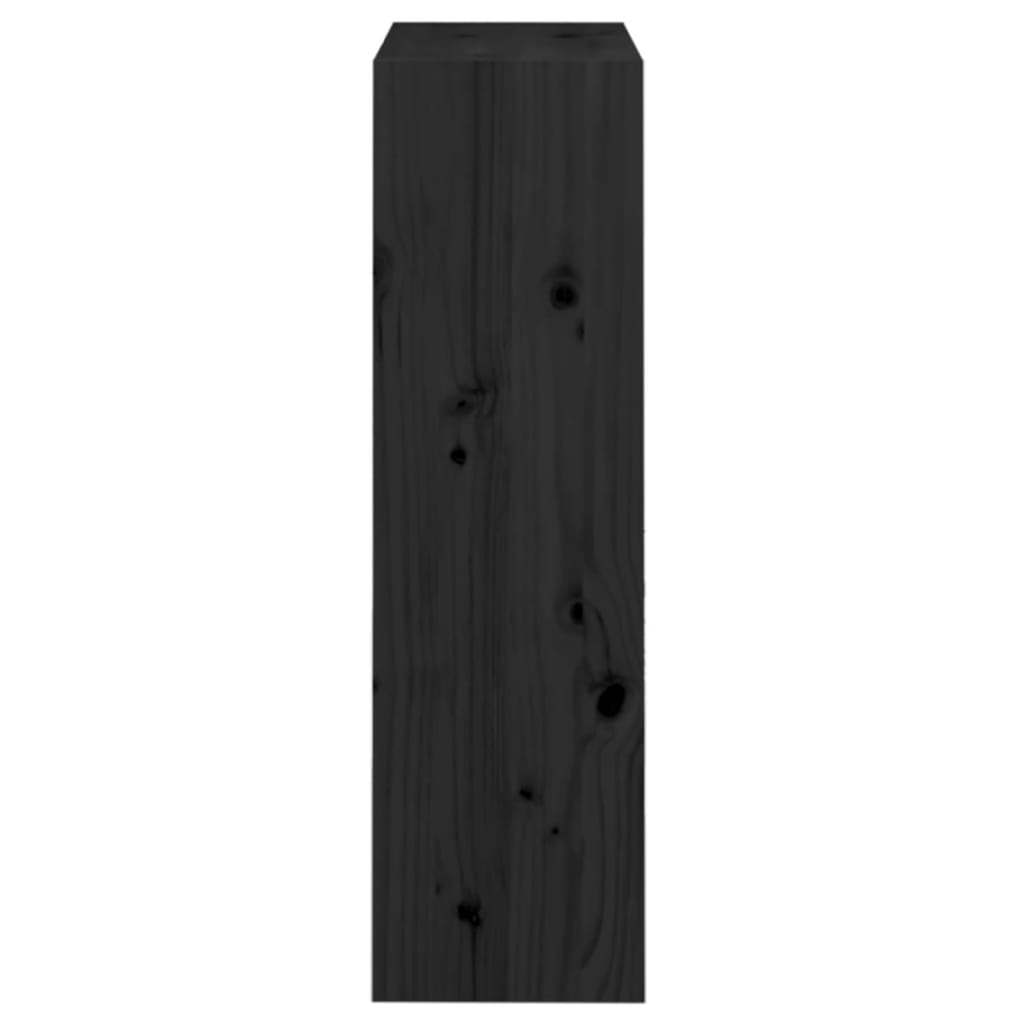 Bokhylle Svart Romdeler 60x30x103,5 cm heltre furu