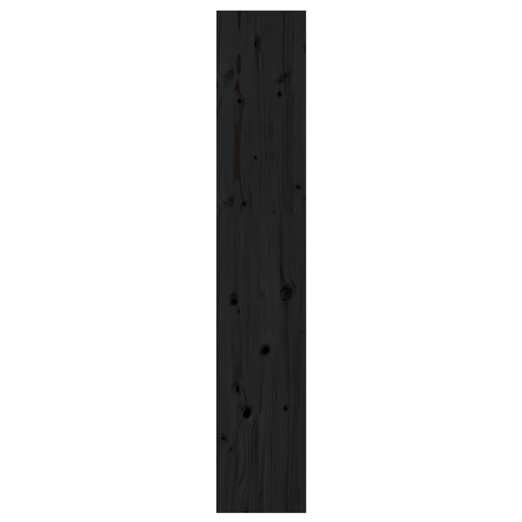 Bokhylle Svart Romdeler 60x30x167,5 cm heltre furu