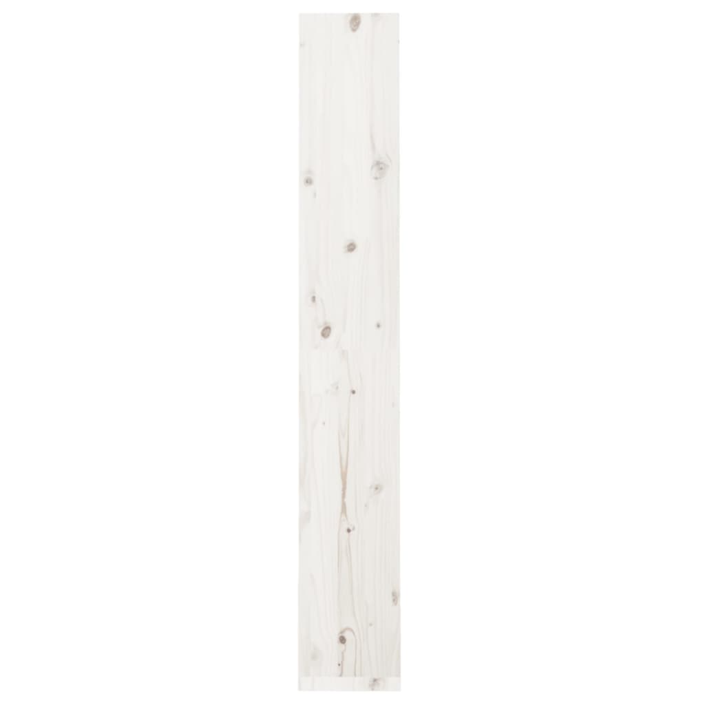 Bokhylle Hvit Romdeler 60x30x199,5 cm heltre furu