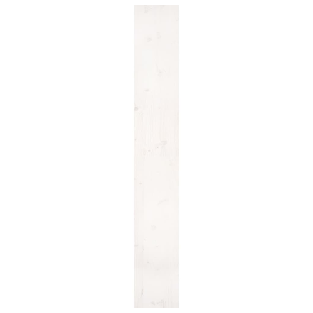 Bokhylle Hvit Romdeler 80x30x199,5 cm heltre furu