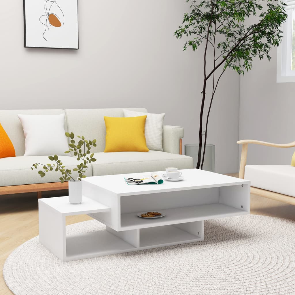 Salongbord Sofabord Hvit 105x55x32 cm