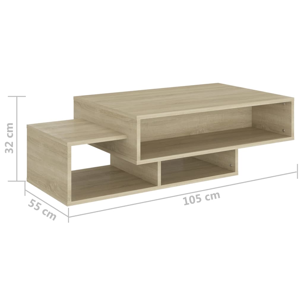 Salongbord Sofabord Sonoma Eik 105x55x32 cm