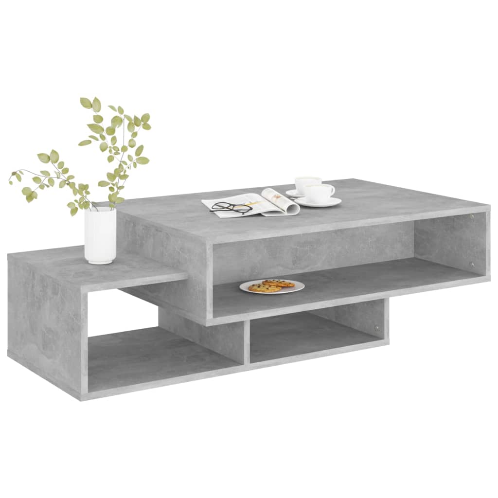 Salongbord Sofabord Betonggrå 105x55x32 cm