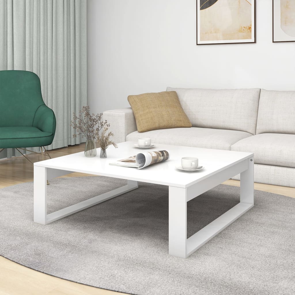 Salongbord Sofabord Hvit 100x100x35 cm