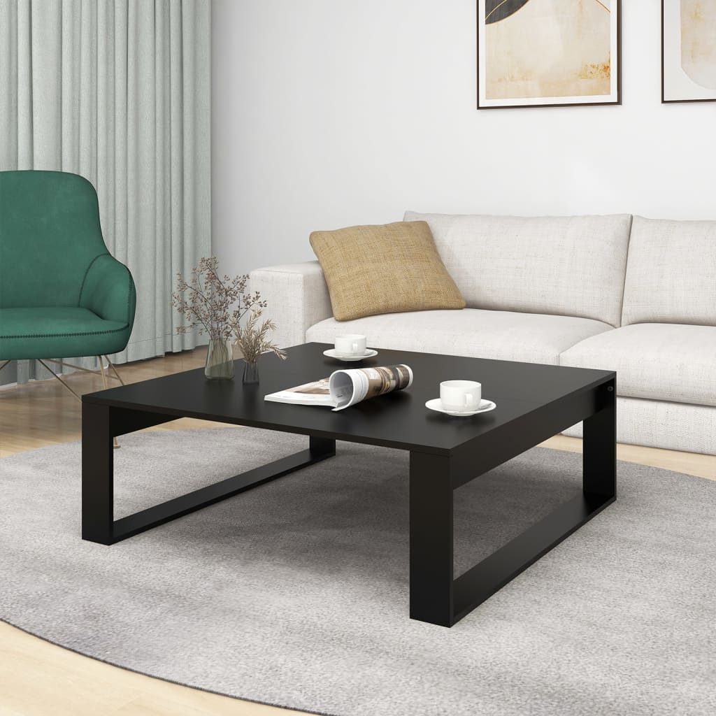 Salongbord Sofabord Svart 100x100x35 cm