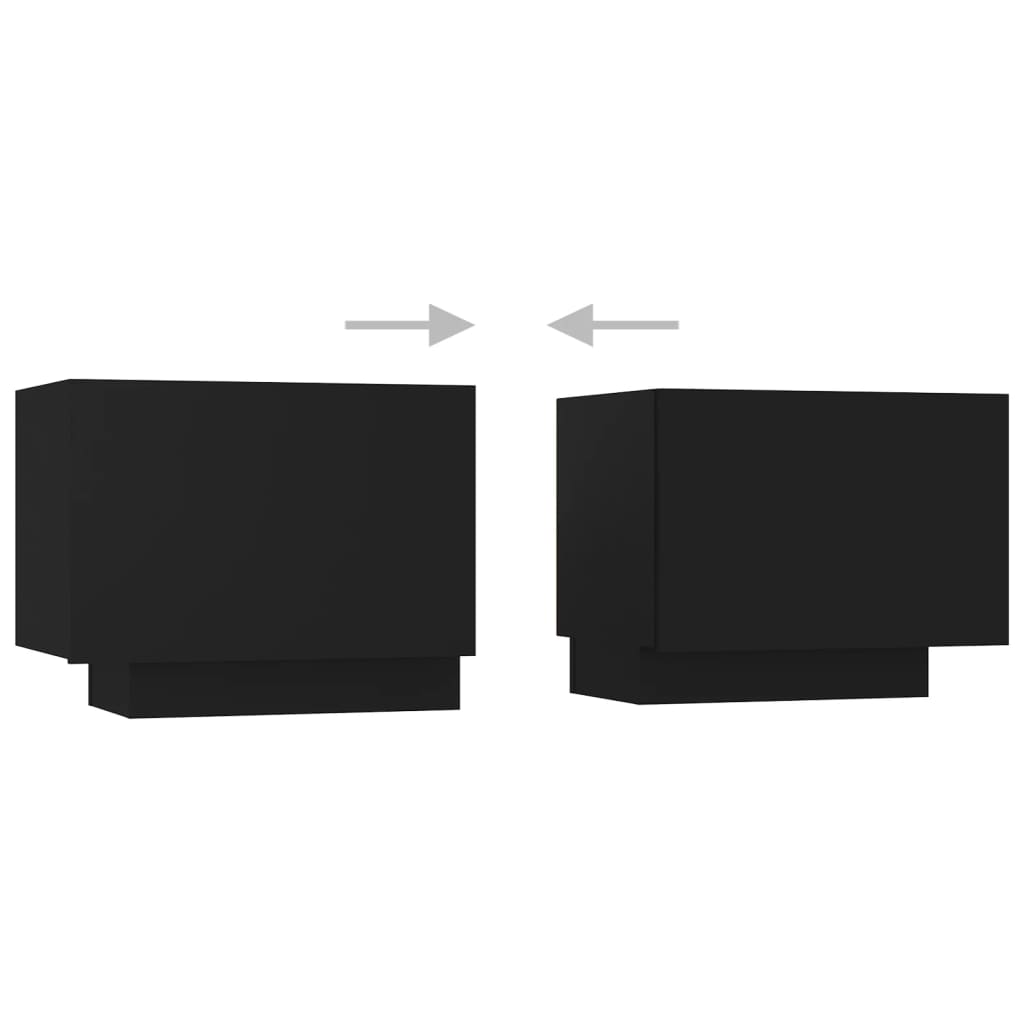 Nattbord Sengbord Svart 100x35x40 cm