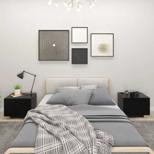 Nattbord Sengbord Svart 100x35x40 cm