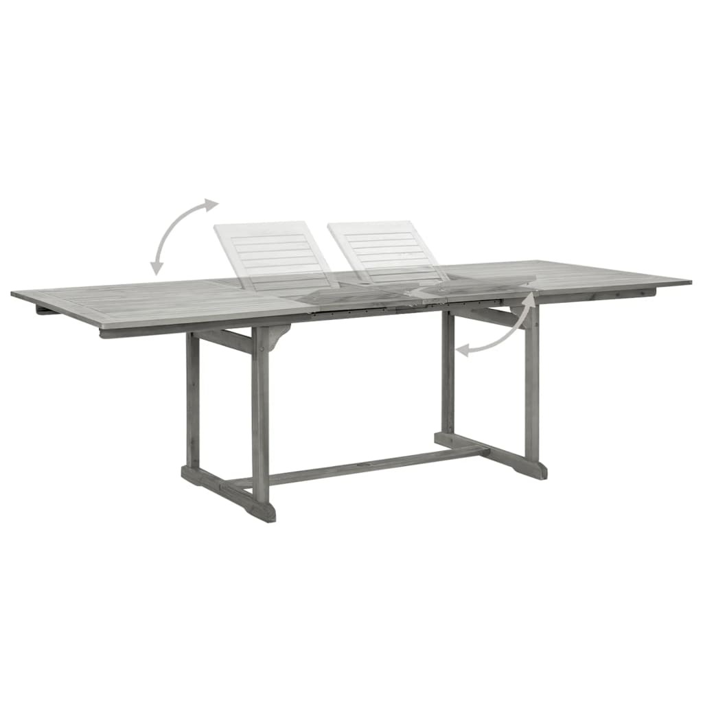 Hagebord Tre spisebord (160-240)x100x75 cm heltre akasie