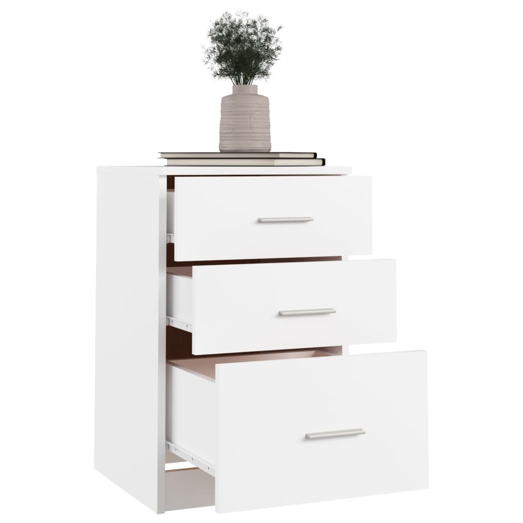 Nattbord Sengbord Hvit 40x40x63 cm