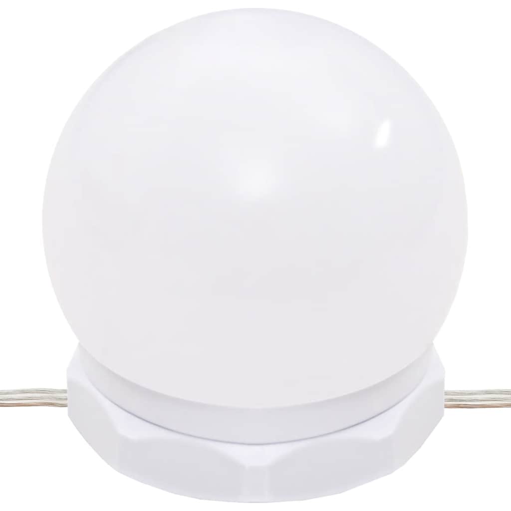 Sminkebord LED Hvit 74,5x40x141 cm