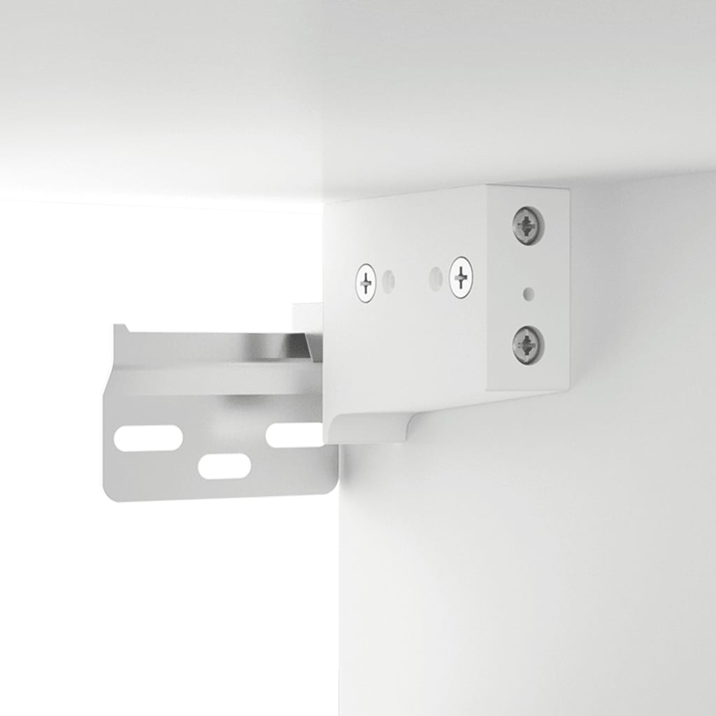 Baderomsspeil Speilskap med LED Hvit 91x15x76,5 cm