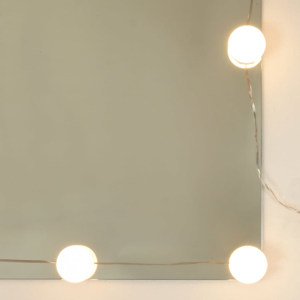 Baderomsspeil Speilskap med LED Hvit 91x15x76,5 cm