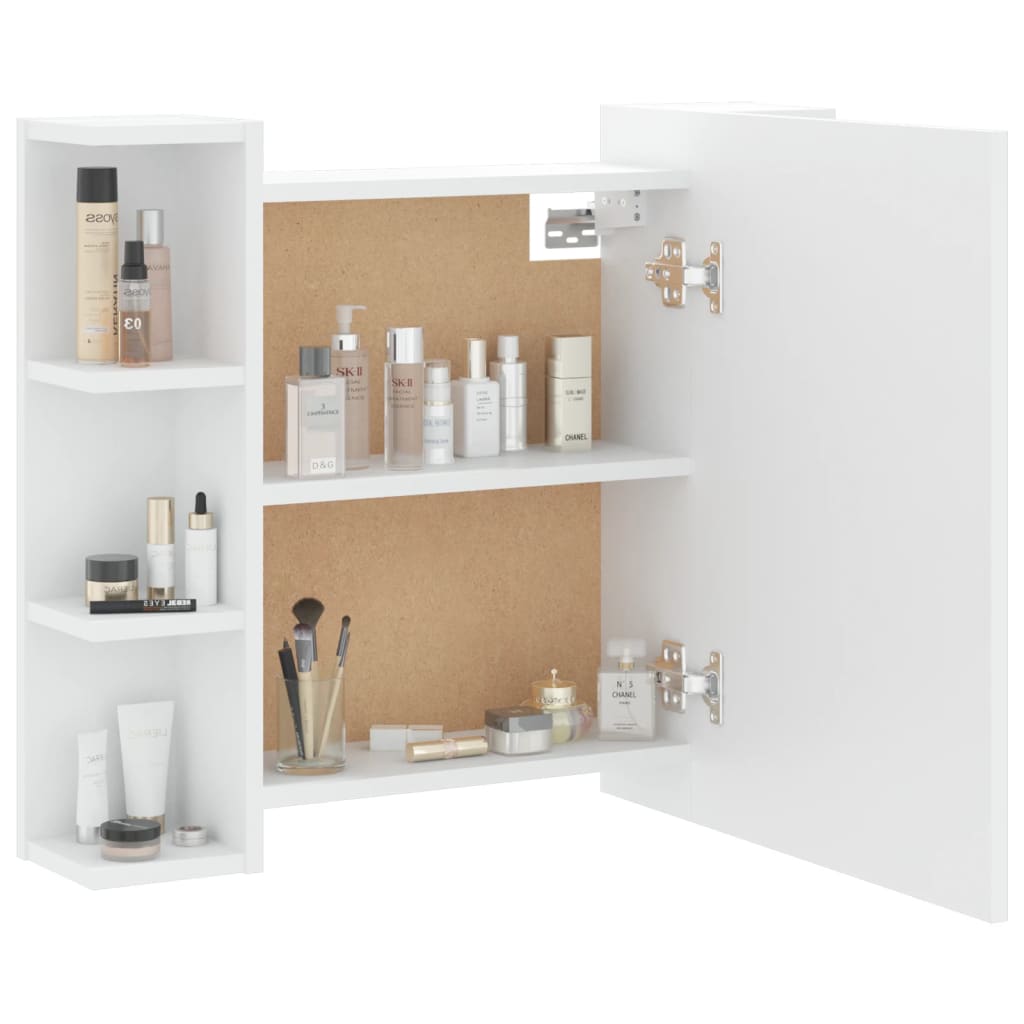 Baderomsspeil Skap med LED Hvit 70x16,5x60 cm