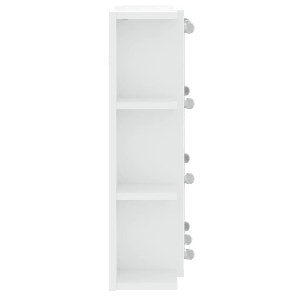 Baderomsspeil Skap med LED Hvit 70x16,5x60 cm