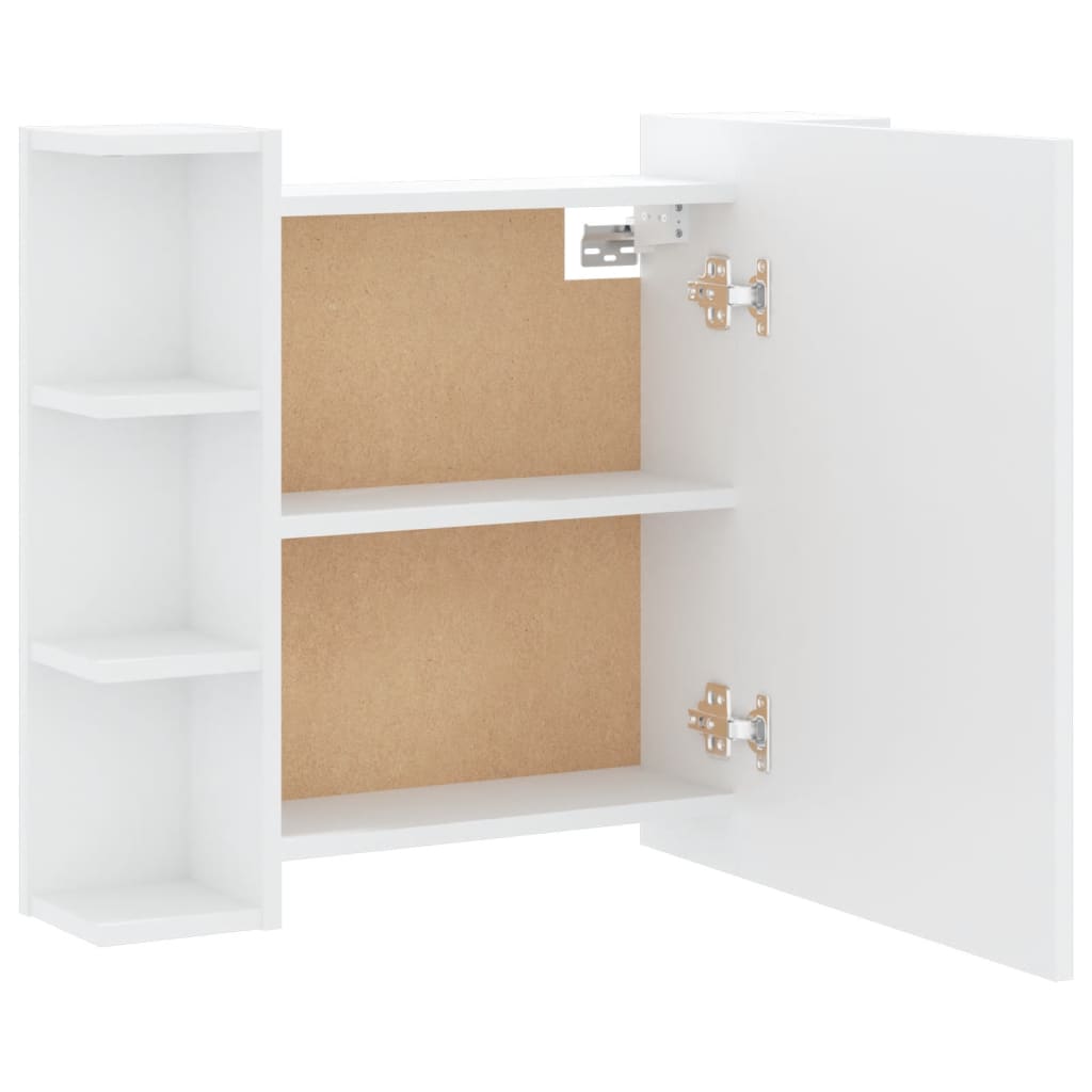 Baderomsspeil Skap med LED Hvit 70x16,5x60 cm