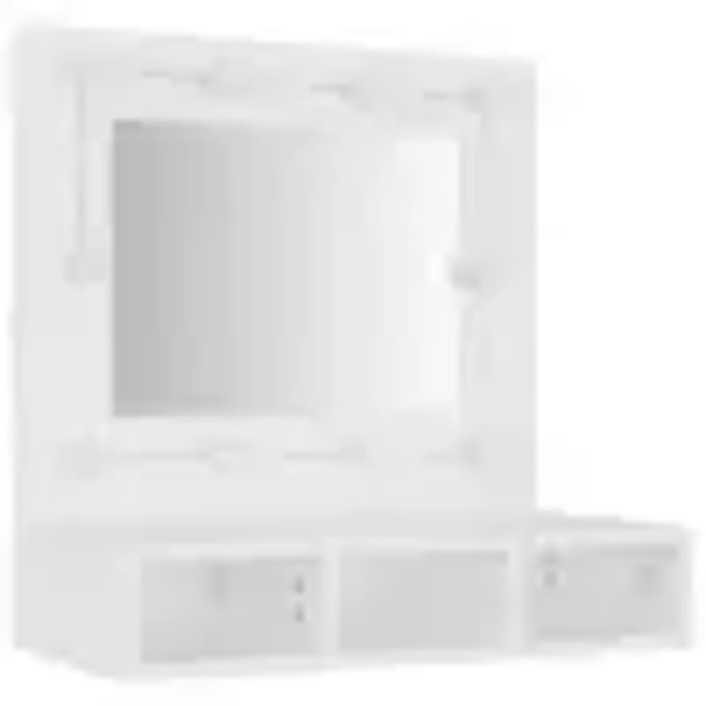 Baderomsspeil Skap med LED Hvit 60x31,5x62 cm