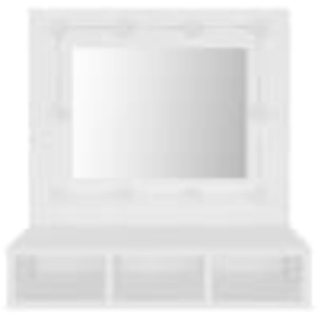 Baderomsspeil Skap med LED Hvit 60x31,5x62 cm