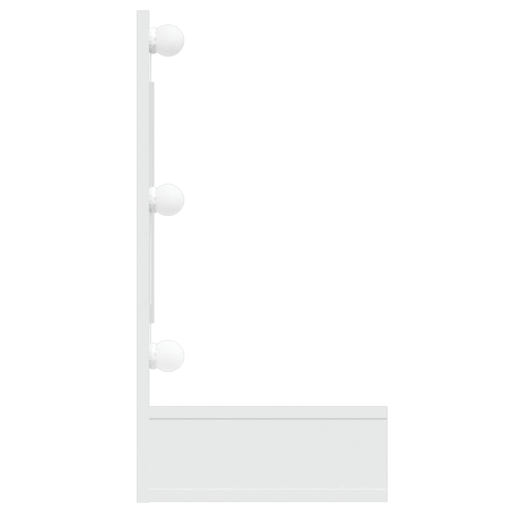 Baderomsspeil Skap med LED Hvit 90x31,5x62 cm