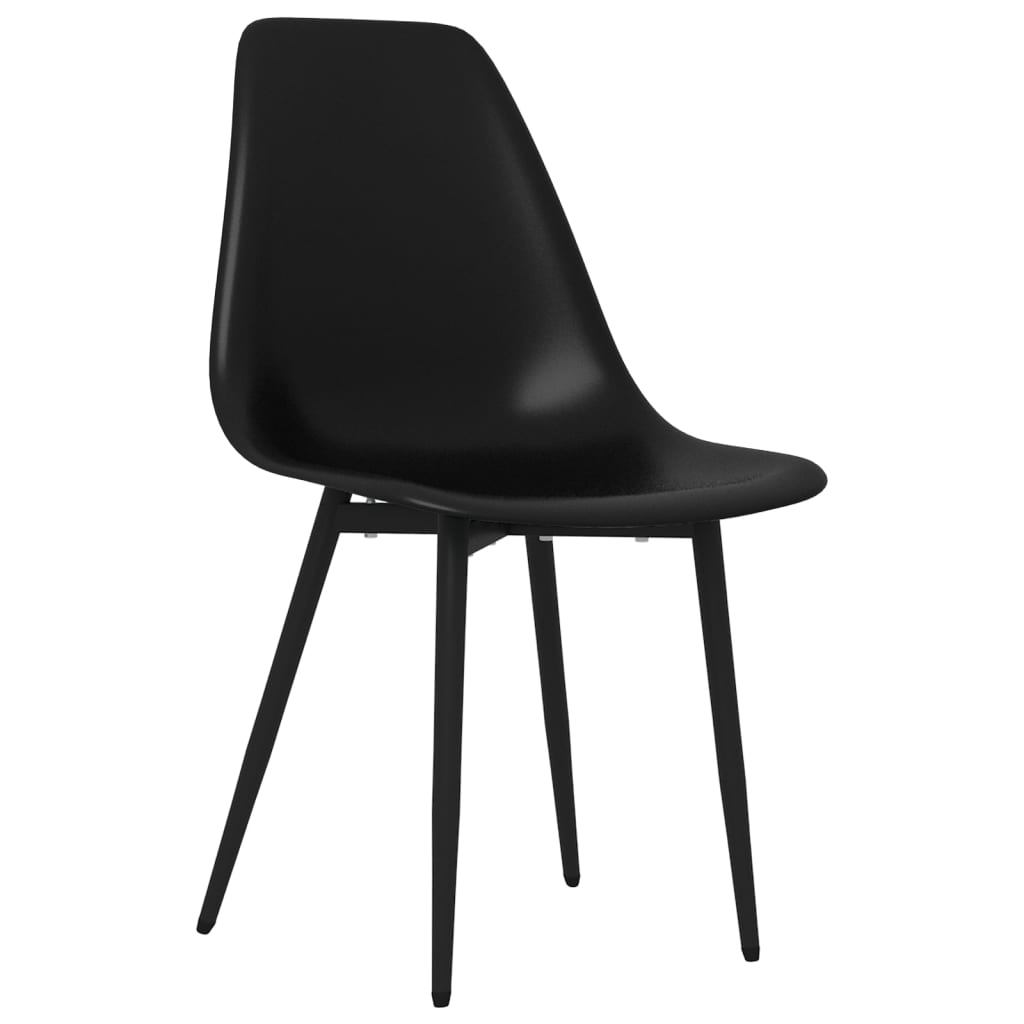 Spisestoler 4 stk svart PP