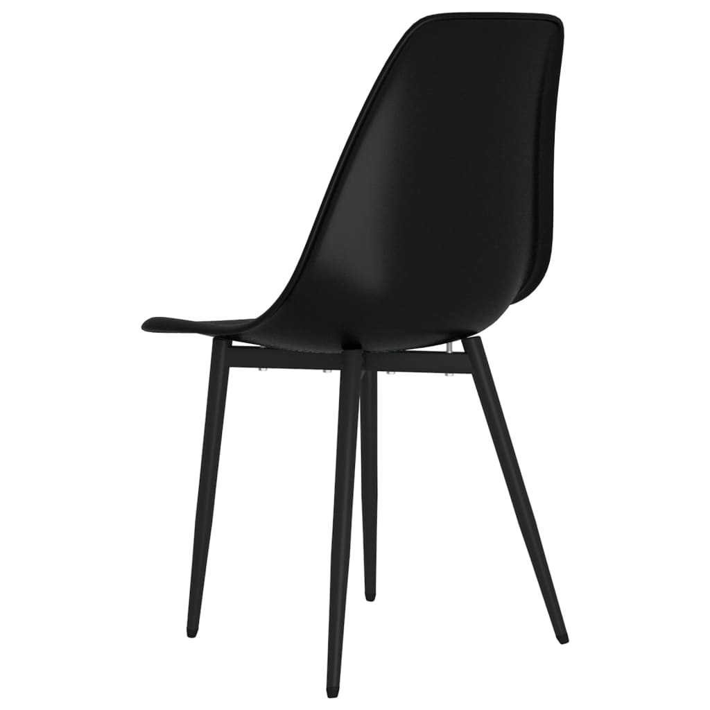 Spisestoler 4 stk svart PP