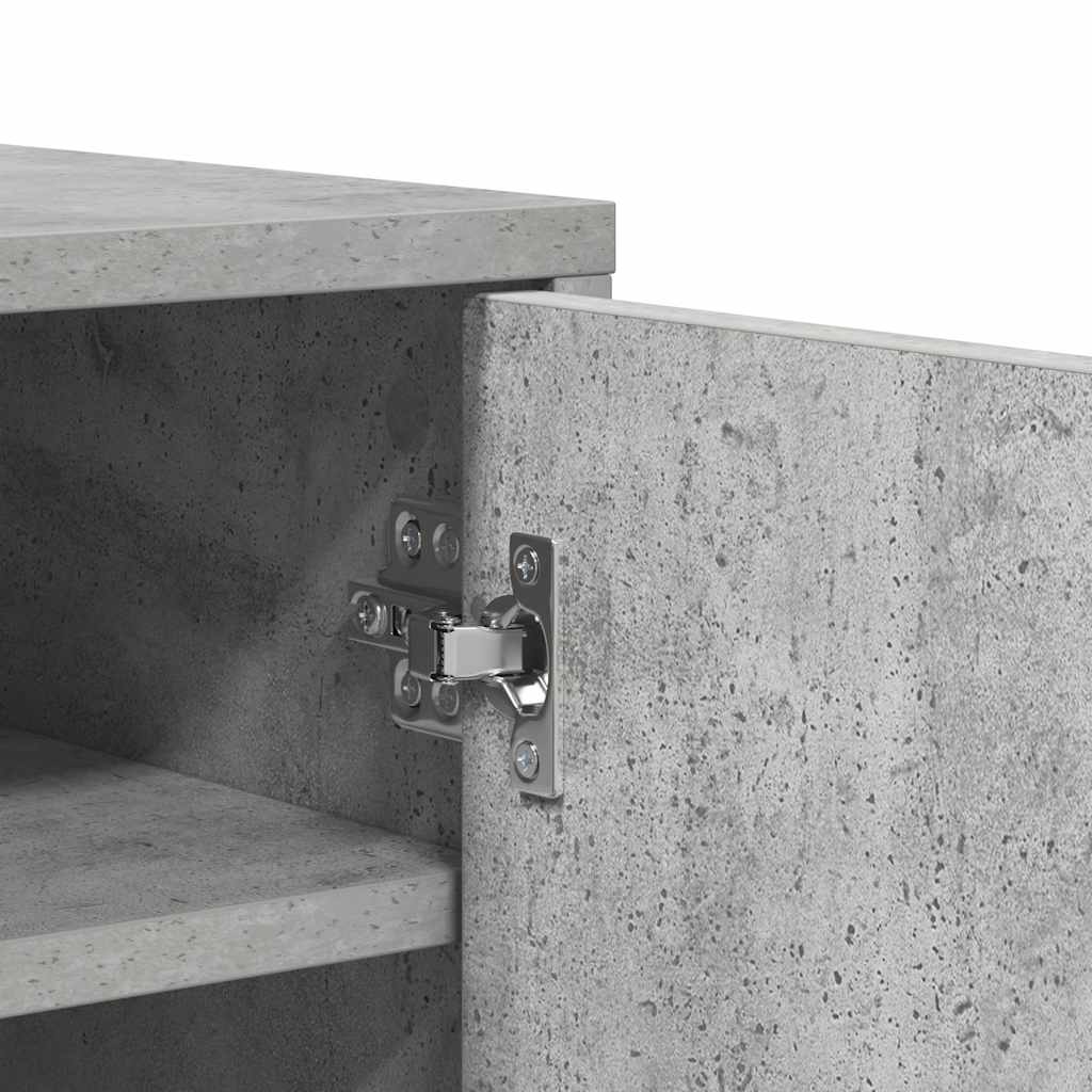 Skoskap betonggrå 60x35x70 cm konstruert tre