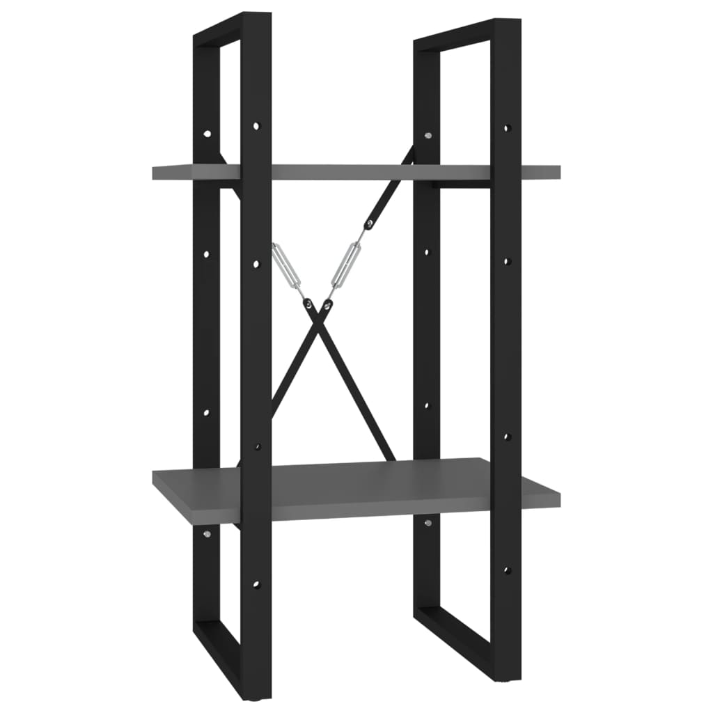 Bokhylle Grå 5 nivåer 40x30x175 cm