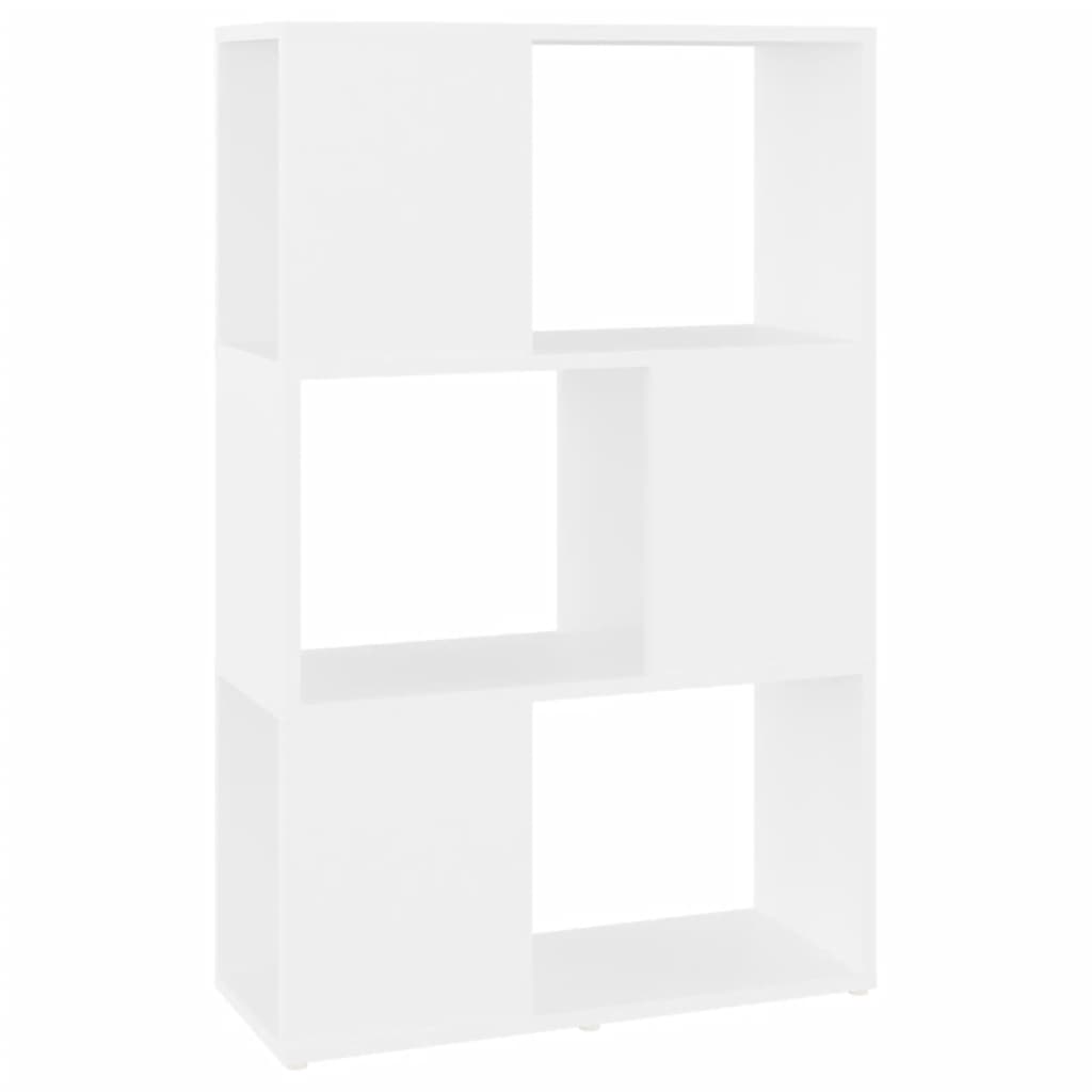 Bokhylle Hvit Romdeler 60x24x94 cm