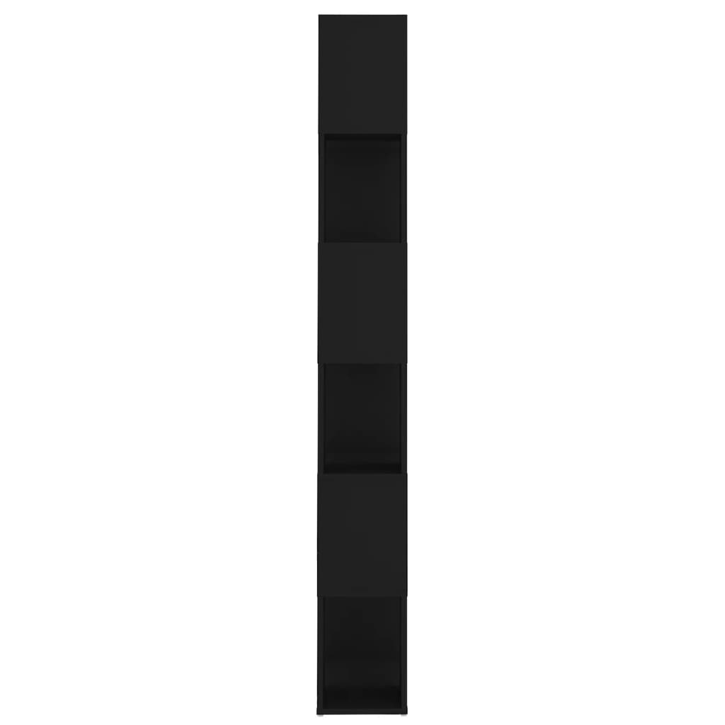 Bokhylle Svart Romdeler 60x24x186 cm