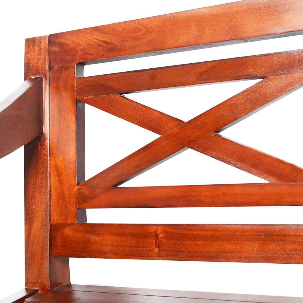 Hagebenk Tre Batavia-benk 123 cm heltre mahogni mørkebrun