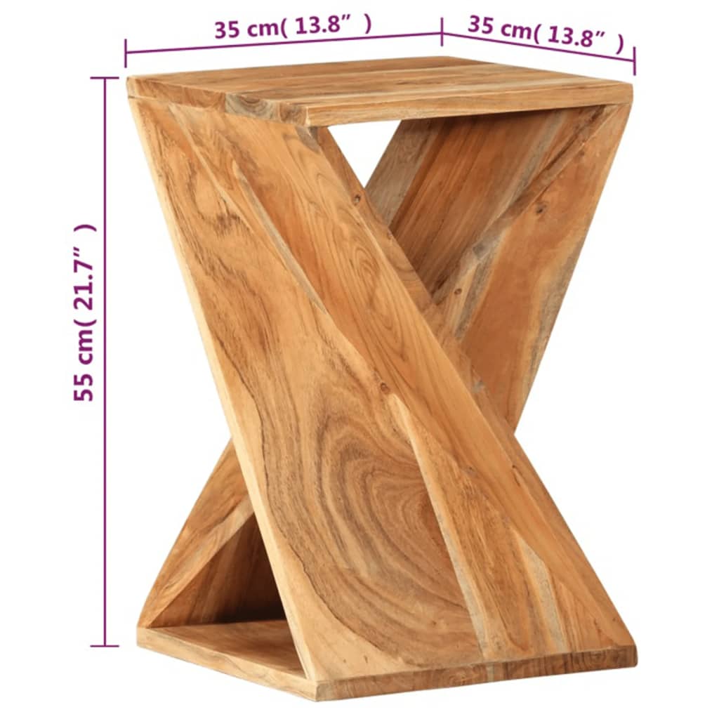 Sidebord Tre 35x35x55 cm gjenvunnet akasie