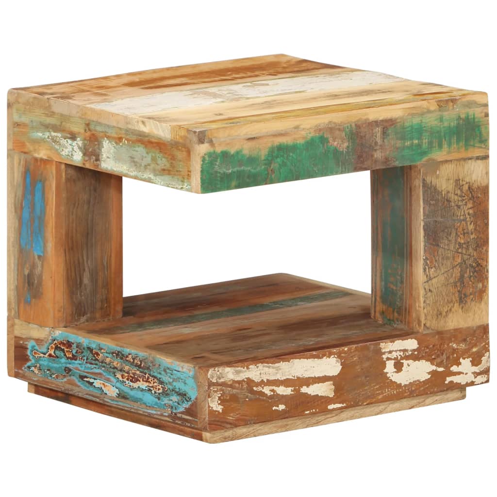 Salongbord Sofabord Tre Gjenvunnet Heltre 45x45x40 cm