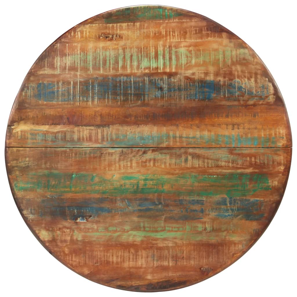 Spisebord Kjøkkenbord Tre Ø110x78 cm gjenvunnet heltre og stål