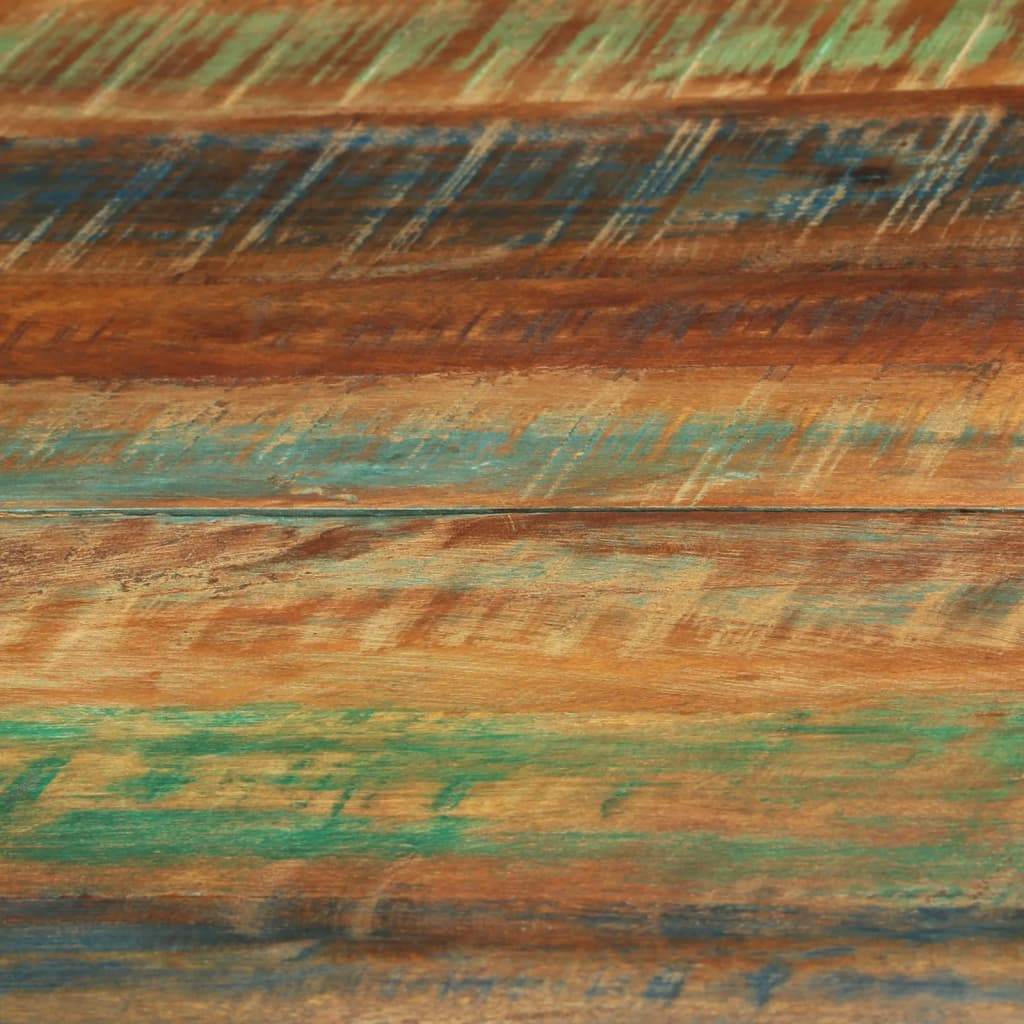 Spisebord Kjøkkenbord Tre Ø110x78 cm gjenvunnet heltre og stål