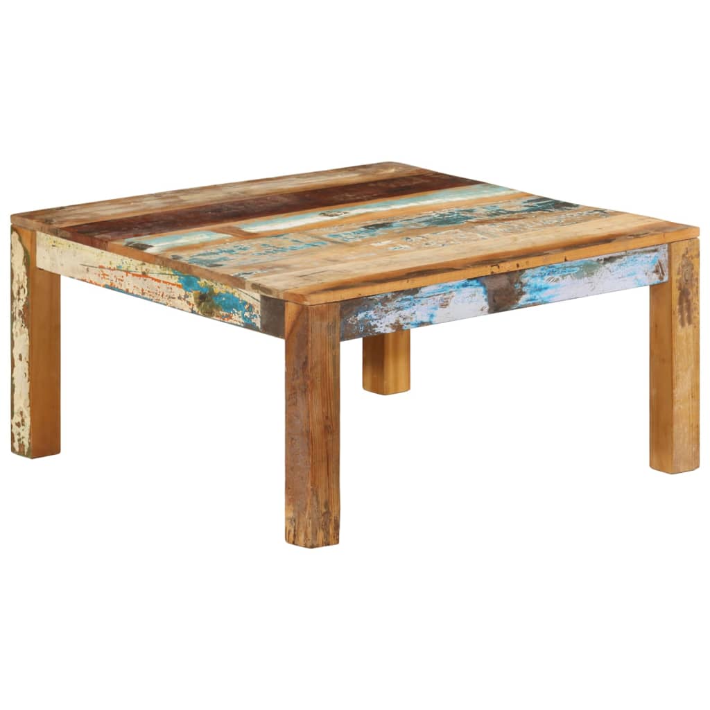 Salongbord Sofabord Tre Gjenvunnet Heltre 80x80x40 cm