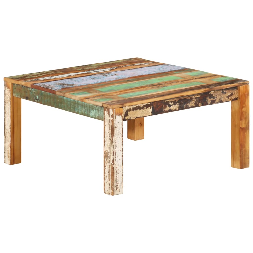 Salongbord Sofabord Tre Gjenvunnet Heltre 80x80x40 cm
