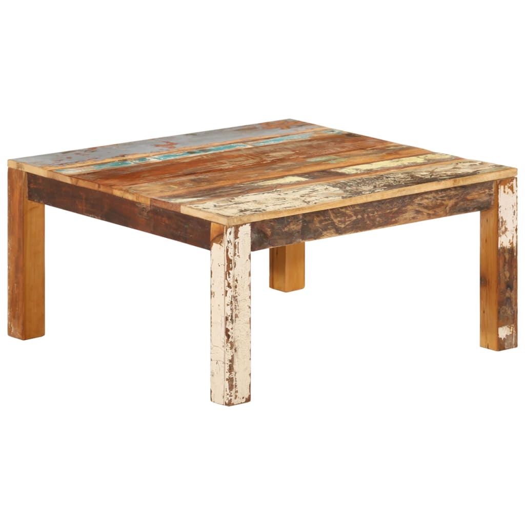 Salongbord Sofabord Tre Gjenvunnet Heltre 80x80x40 cm