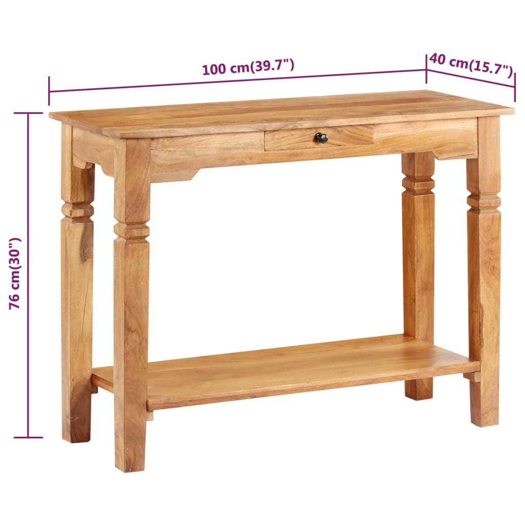 Avlastningsbord Konsollbord Tre 100x40x76 cm heltre akasie