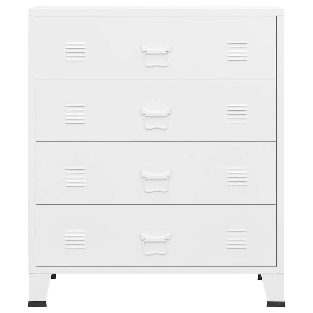 Kommode DIV. Hvit 78x40x93 cm metall