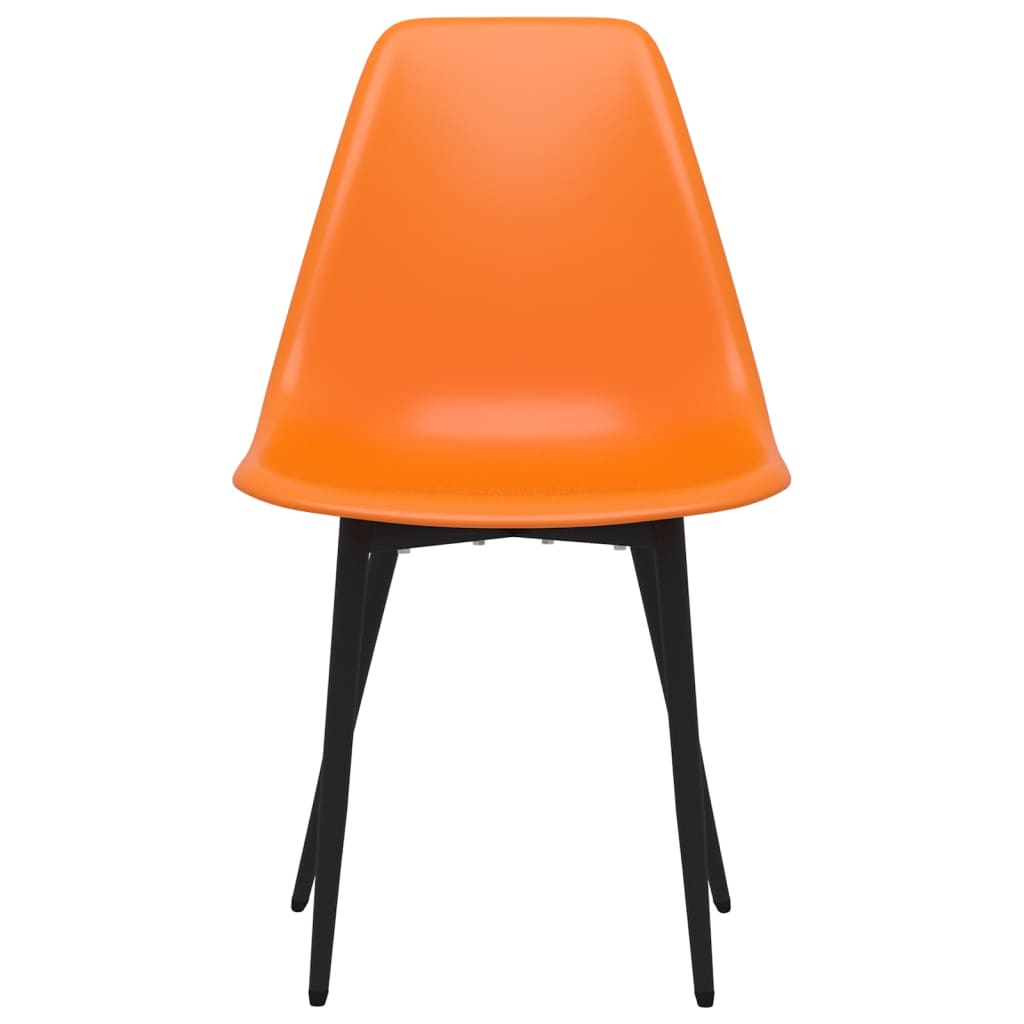 Spisestoler 6 stk oransje PP